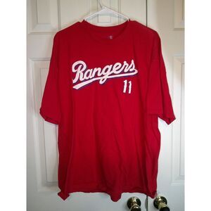 Vintage MLB Texas‎ Rangers Yu Darvish #11 Jersey T-Shirt Red SS Tshirt Fan 2XL
